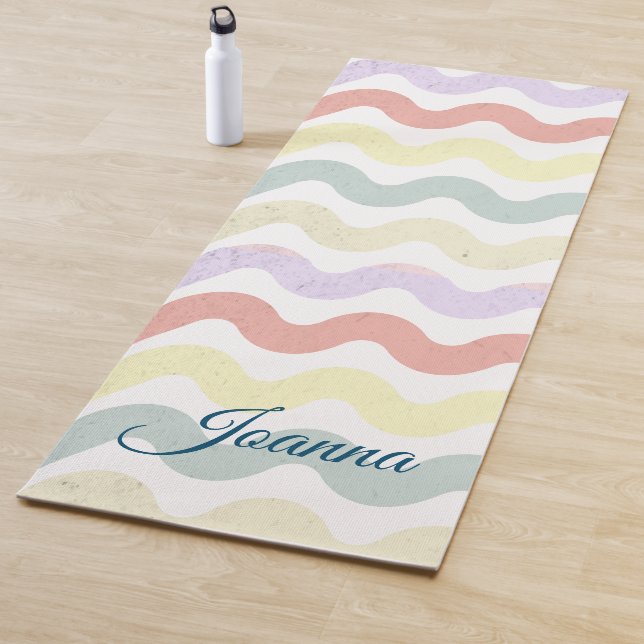 Tapete De Yoga Ondas de Cores (Pastéis) (In Situ)
