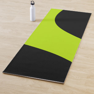Tapete De Yoga Ondas simples no Verde limão