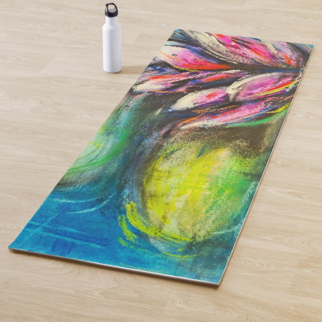 Tapete De Yoga Ondes de calme fleuries (In Situ)