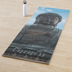 Tapete De Yoga Oneness inspirado do céu da estátua de Buddha um