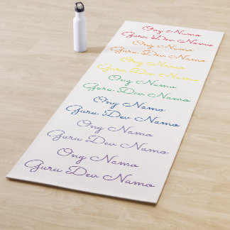 Tapete De Yoga Ong Namo Guru Dev Namo Mantra Yoga Mat - Rainbow