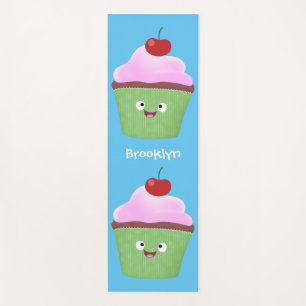 Tapete De Yoga Óptica ilustração do desenho animado do cupcake fe