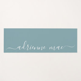 Tapete De Yoga Orador de Nome Personalizado Verde Azul Ou