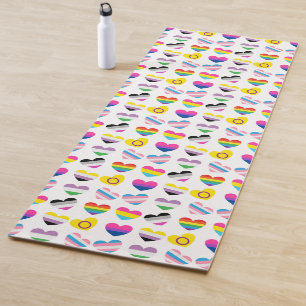 Tapete De Yoga Orgulho Corações Yoga Mat