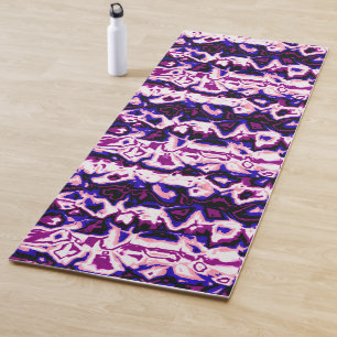 Tapete De Yoga Orgulho Genderfluid Listras Mármore Funky Boho Ret