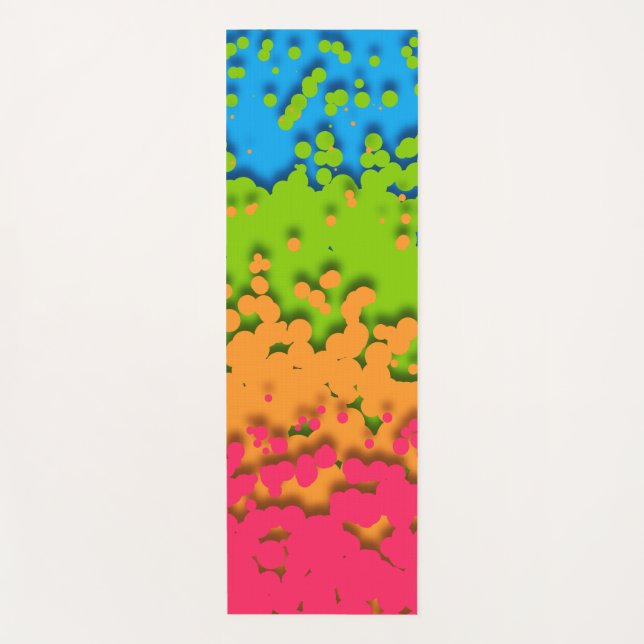 Tapete De Yoga Orgulhoso Panromântico Groovy Retro Bubbly Trippy  (Frente)