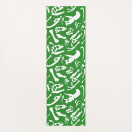 Tapete De Yoga Ossos de dinossauro (verde)