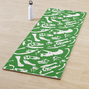 Tapete De Yoga Ossos de dinossauro (verde)