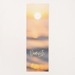Tapete De Yoga Ouro Ocean Sunset Namaste Personalizado Yoga Mat