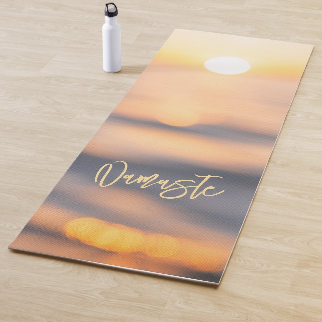 Tapete De Yoga Ouro Ocean Sunset Namaste Personalizado Yoga Mat (In Situ)
