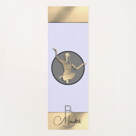 Tapete De Yoga Ouro yogi silhouette