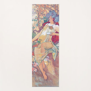 Tapete De Yoga Outono (Quatro Assentos), Alphonse Mucha