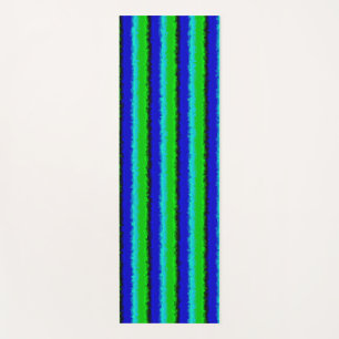 Tapete De Yoga Padrão arco-íris 3D abstrato azul verde