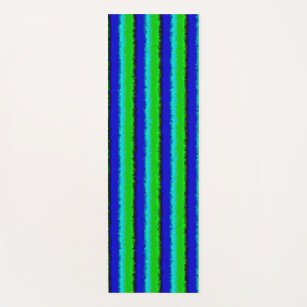 Tapete De Yoga Padrão arco-íris 3D abstrato azul verde