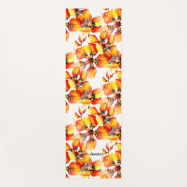 Tapete De Yoga Padrão Brilhante e sem costura da fauna selvagem e