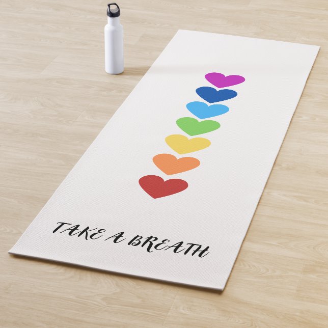 Tapete De Yoga Padrão Cardíaco Em Sete Cores Chakras (In Situ)