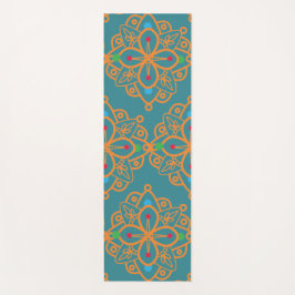 Tapete De Yoga Padrão Colorido do Rainbow Yoga mandala