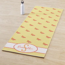 Padrão de borboleta Amarelo Monograma Girly Modern