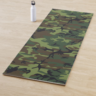 Tapete De Yoga Padrão de Camuflagem Verde, Padrão Militar, Exérci