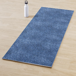 Tapete De Yoga Padrão de Denim Azul Divertido