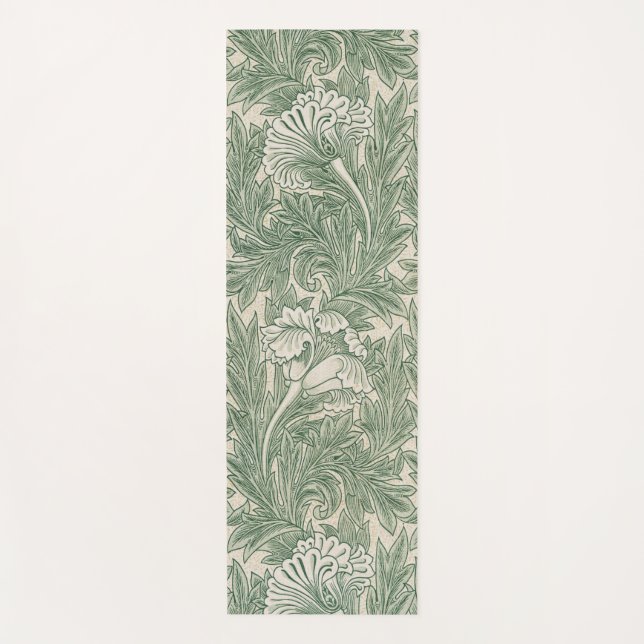 Tapete De Yoga Padrão de Flor, William Morris (Frente)