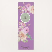 Padrão de Flores de Primavera em Aquarela Monogram