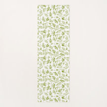 Padrão de Folha de Garrafa de Azeitona Verde Chic