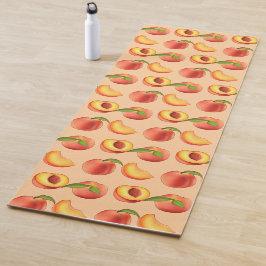 Tapete De Yoga Padrão de Fruta de Pêssego