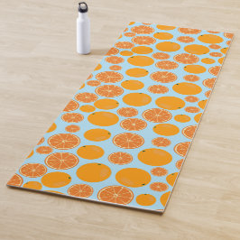Tapete De Yoga Padrão de Fruta laranja