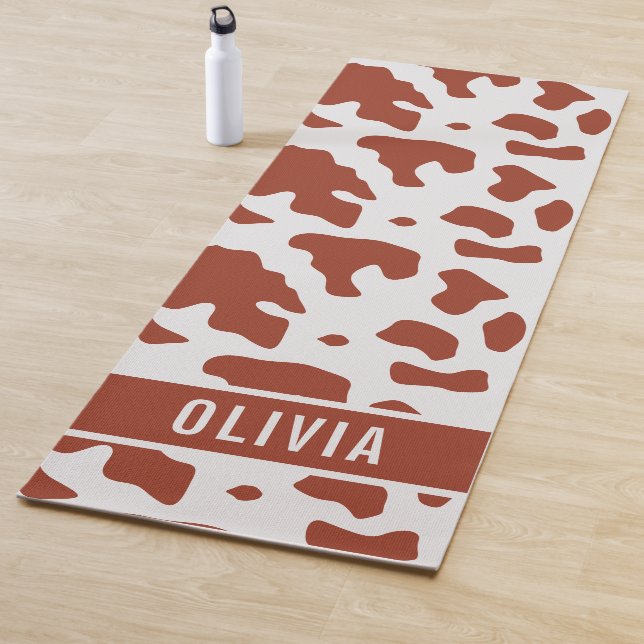 Tapete De Yoga Padrão de Impressão de Animal Vaca Ayrshire Nome P (In Situ)