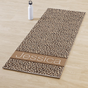Tapete De Yoga Padrão de impressão do Leopard personalizado