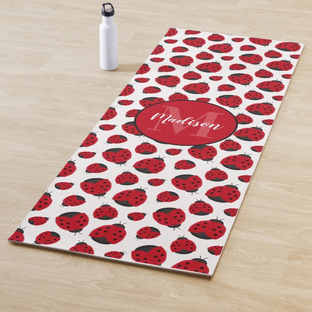 Tapete De Yoga Padrão de Ladybug vermelho personalizado (In Situ)