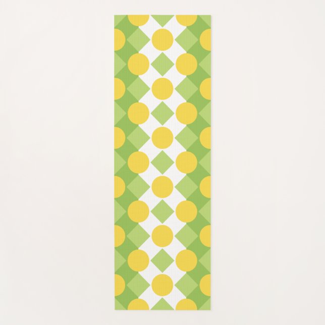 Tapete De Yoga Padrão de Linhas Cheias de Formas (Frente)