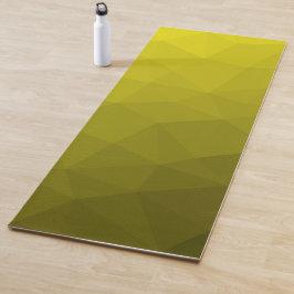 Tapete De Yoga Padrão de Malha Geométrica com Gradiente Amarelo