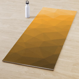 Tapete De Yoga Padrão de malha geométrica com gradiente laranja