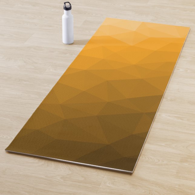Tapete De Yoga Padrão de malha geométrica com gradiente laranja (In Situ)
