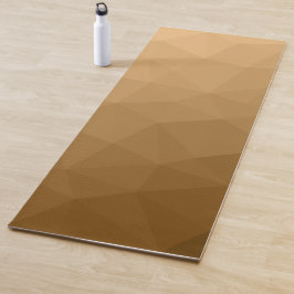 Tapete De Yoga Padrão de Malha Geométrica com Gradiente Marrom