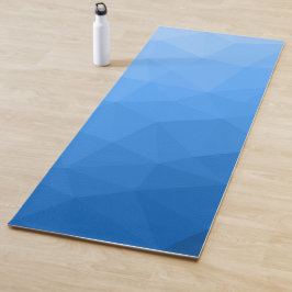 Tapete De Yoga Padrão de malha geométrica gradiente azul claro