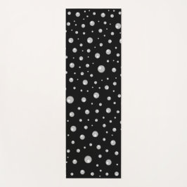 Tapete De Yoga Padrão de Pérola em Fundo Preto