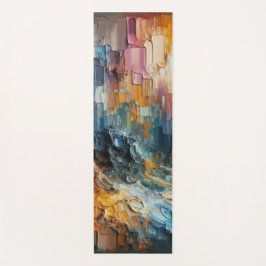 Tapete De Yoga Padrão de Pintura Texturizada Espessa