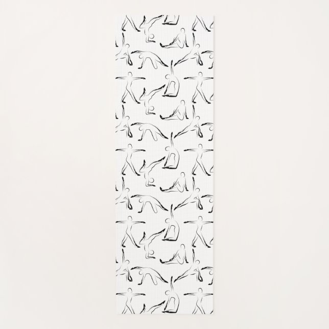 Tapete De Yoga padrão de poses ioga (Frente)