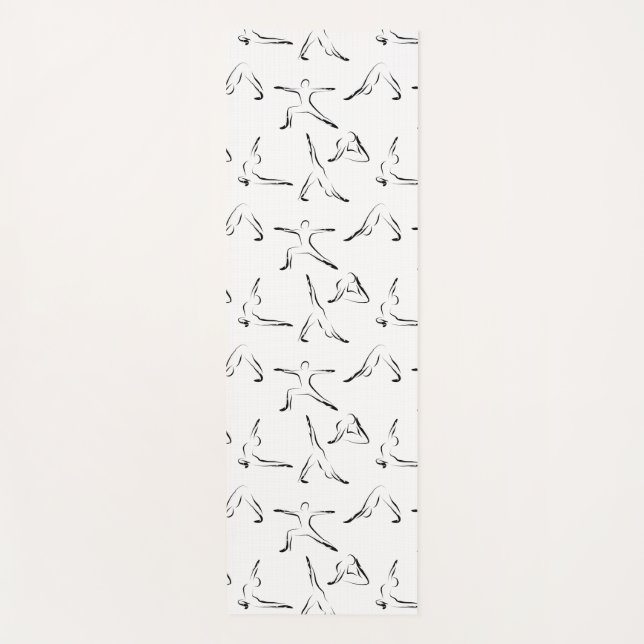 Tapete De Yoga padrão de poses ioga (Frente)