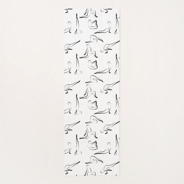 Tapete De Yoga padrão de poses ioga (Verso)