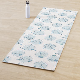 Tapete De Yoga padrão de poses ioga