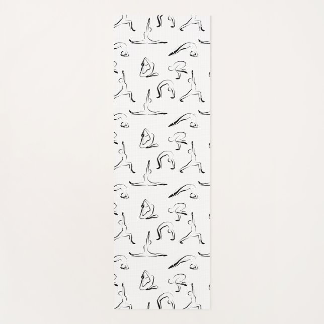 Tapete De Yoga padrão de poses ioga (Frente)