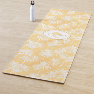 Tapete De Yoga Padrão de silhueta da palmeira havaiana ID1093 Dou