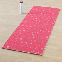 Padrão de Sorriso Rosa Yoga Mat