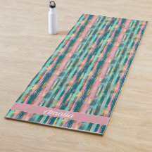 Padrão Dourado Turquesa Cor-de-Rosa Elegante Perso