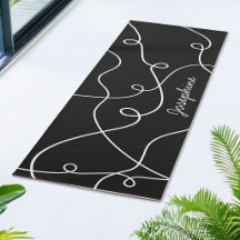 Padrão e Nome de Loops Geométricos Preto e Branco