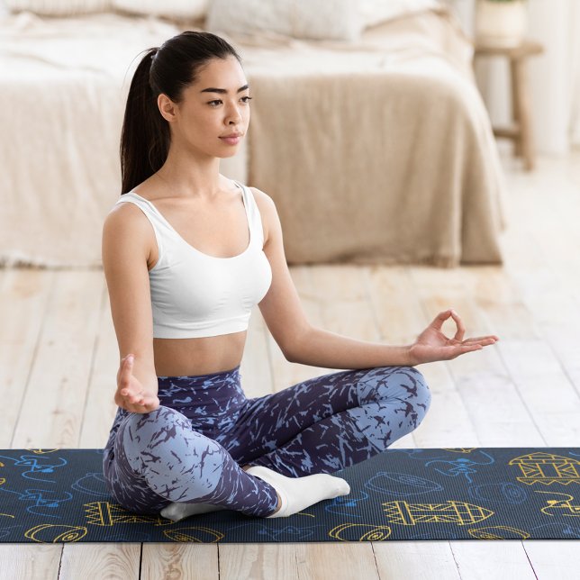 Tapete De Yoga Padrão Festivo Tribal (Criador carregado)